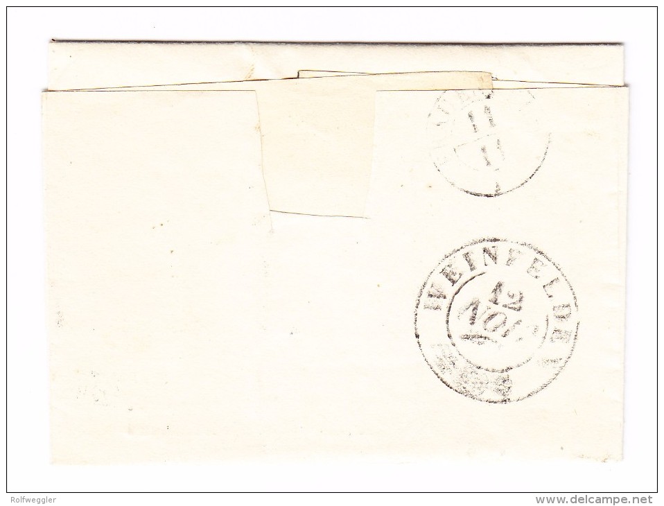 Heimat TG HEFFENHAUSEN Langstempel Brief 1851 Nach Berg Transit St. Weinfelden 12.11 - 1843-1852 Federal & Cantonal Stamps