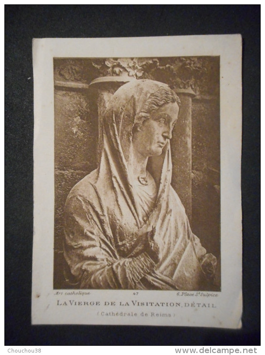 IMAGE Pieuse "La Vierge De La Visitation - Détail - Cathédrale De Reims"    (Art Catholique 47) - Religion & Esotérisme