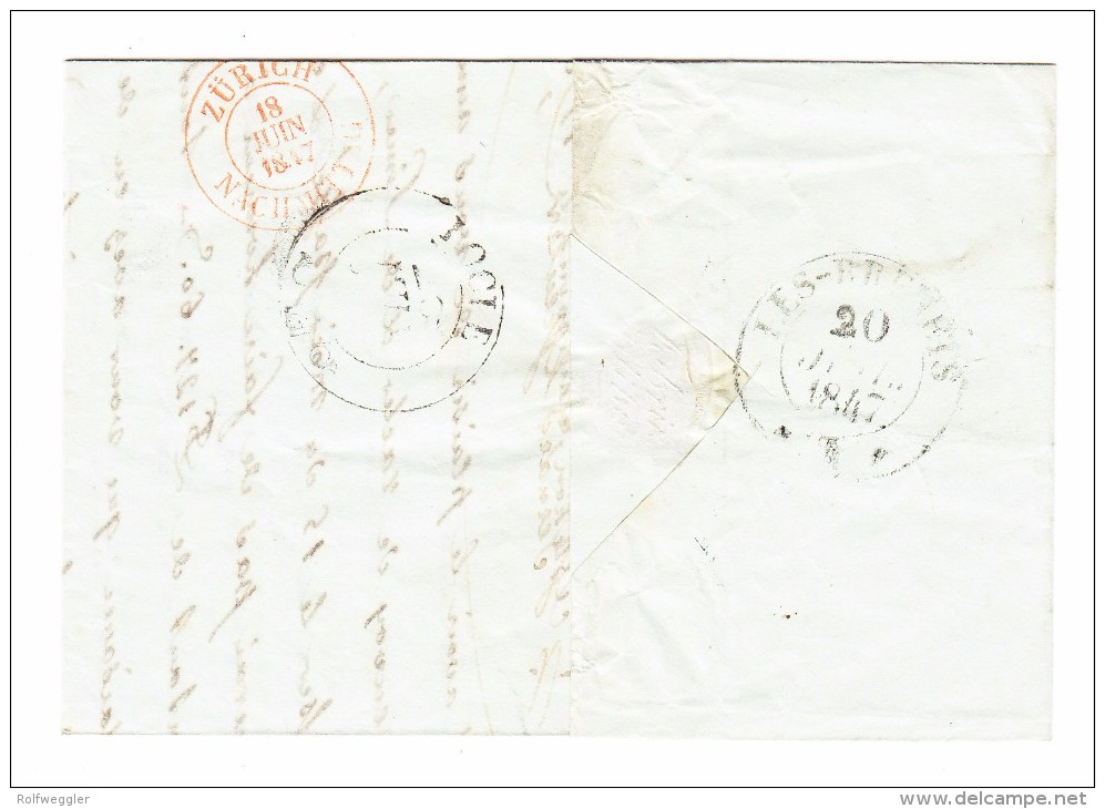 Heimat TG ISLIKON 18-??-1847 2-Kreis Stempel Mit Fleurons Brief Nach Le Locle - ...-1845 Préphilatélie