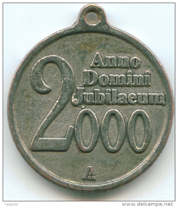 ANNO DOMINI JUBILAEUM 2000"CHRISTUS HERI HODIE SEMPER" MEDALLION DIAMETER 3 Cm - Godsdienst & Esoterisme