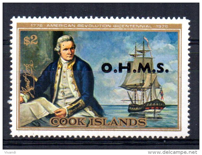 Cook Islands - 1978 - $2 Official/Captain Cook - MNH - Cook