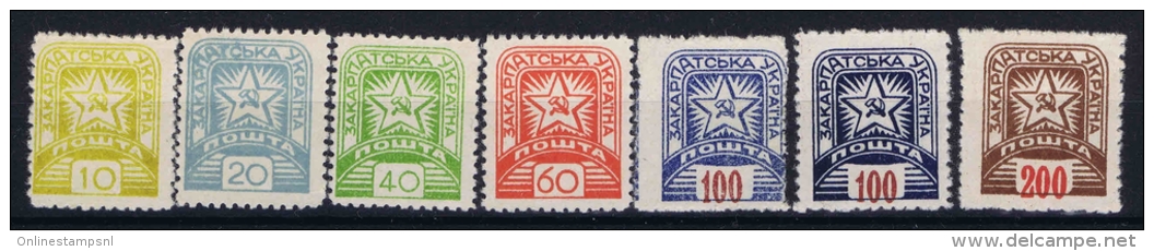 Russia   Ukraine Carpathian / Karpaten Ukraine Mi 81 - 86 + 85 F MNH/**/postfrisch/neuf - Ukraine & West Ukraine