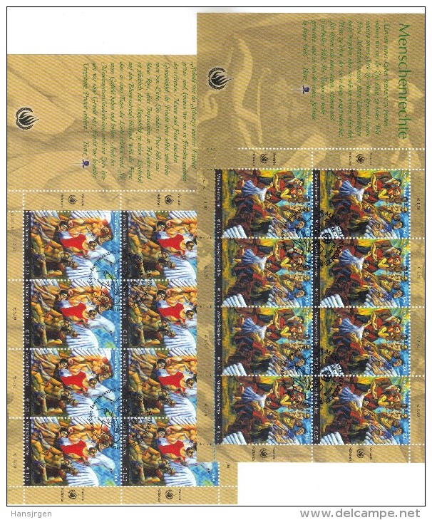 BOG12  VEREINTE NATIONEN UNO WIEN 2004 MICHL 430/31 ZUSAMMENDRUCKBOGEN Used / Gestempelt - Used Stamps