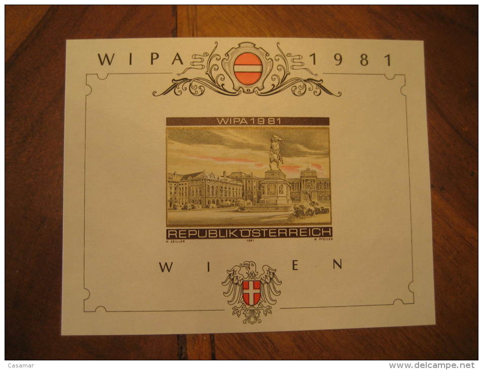 Wien 1981 WIPA Neudruck Druck Proof Prueba Epreuve Austria - Proofs & Reprints