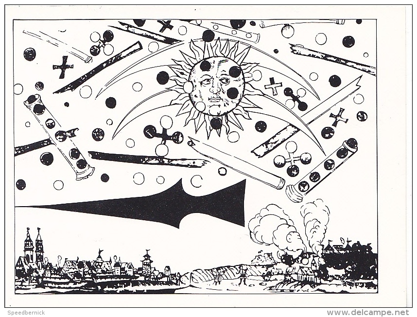 25654 OVNI UFO Soucoupes Volante Extra Terrestre -CP France -gravure XVIe Objets Mysterieux Dans Cieux - Altri & Non Classificati