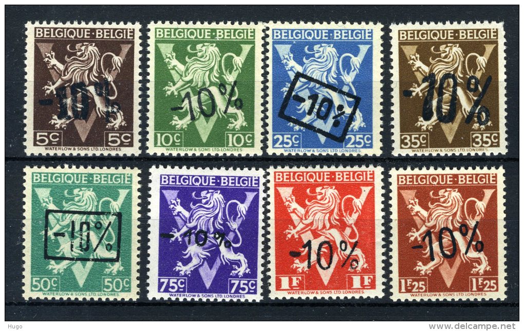 724o/724v MNH** 1946 - Heraldieke Leeuw Belgique - België - 1946 -10%