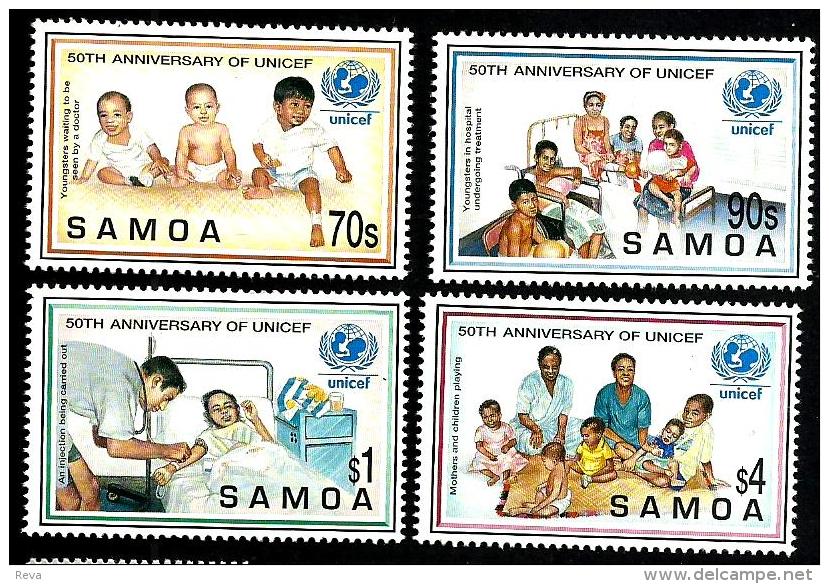 SAMOA 50TH ANNIVERSARY OF UNICEF CHILD WOMAN 1996 SET OF 4 STAMPS MINT SG1004-07 READ DESCRIPTION!! - Samoa