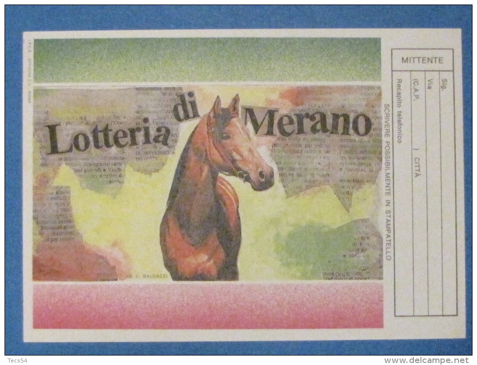 1989 CARTOLINA LOTTERIA MERANO - Biglietti Della Lotteria