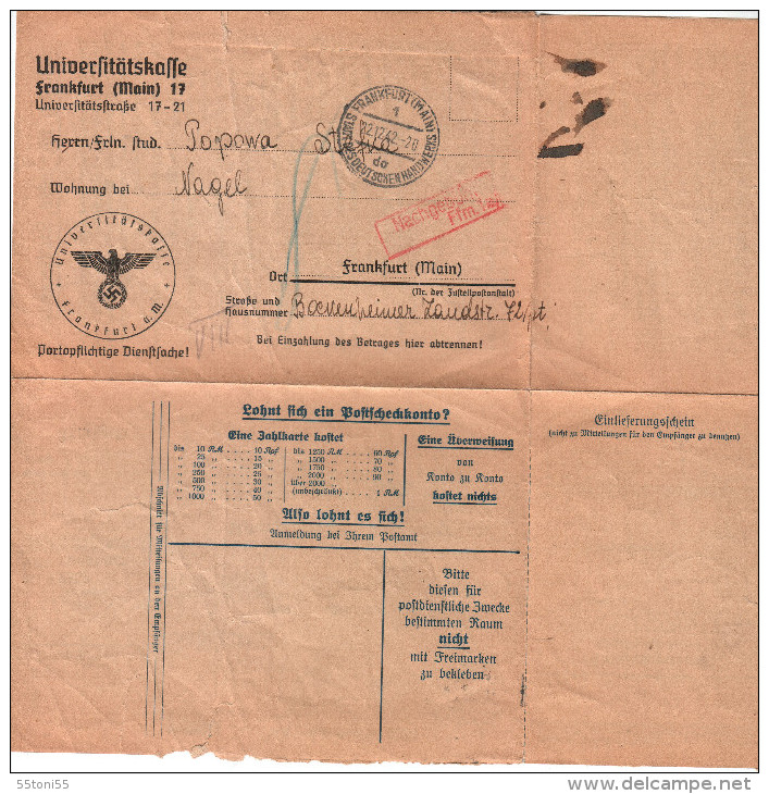 1942 - Student Money Order - Sin Clasificación