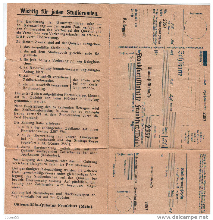 1942 - Student Money Order - Zonder Classificatie