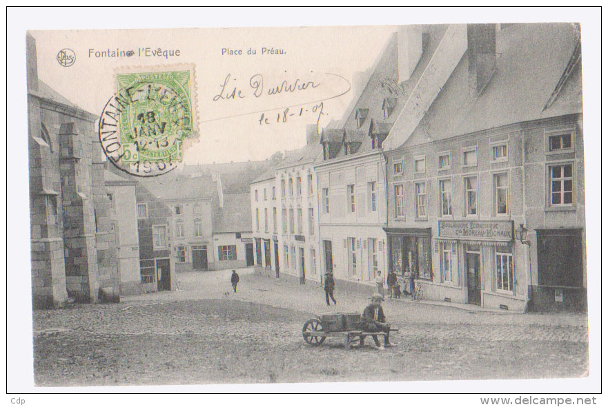 Cpa Fontaine L'eveque  1907 - Fontaine-l'Evêque