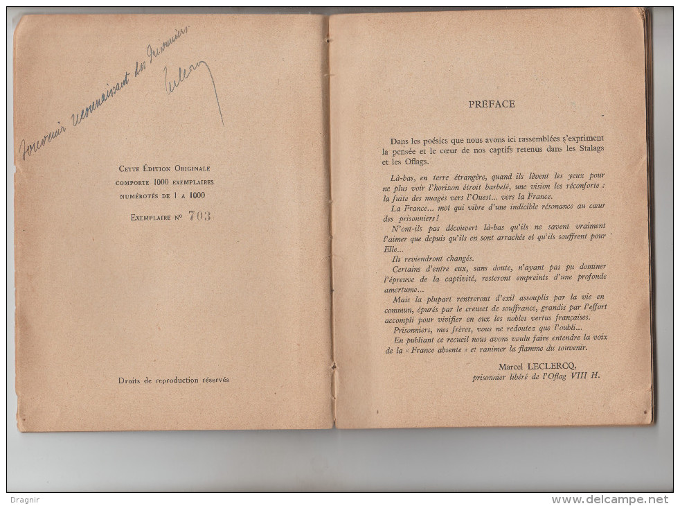 Livre - La Muse Des Captifs - Notes Et Poésies Des Prisonniers En Stalag - S.I.L.I.C - édition Originale Numérotée - - Autres & Non Classés