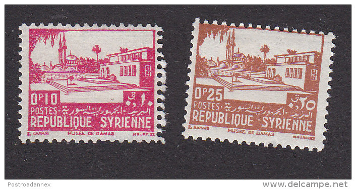 Autonomous Republic, Scott #272, 274, Mint Hinged, Museum At Damascus, Issued 1940 - Unused Stamps