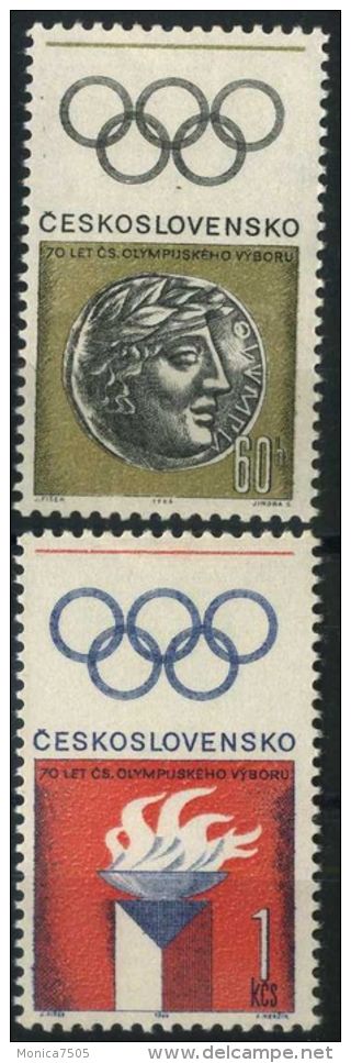 TCHECOSLOVAQUIE ( POSTE ) : Y&amp;T N°  1507/1508  TIMBRES  NEUFS  SANS  TRACE  DE  CHARNIERE , A  VOIR . - Ungebraucht