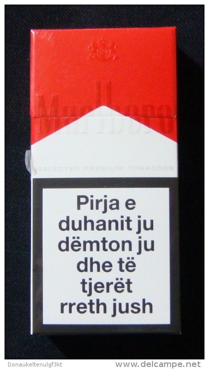 ALBANIA MARLBORO 10 SMALL RED SEALED UNOPENED HARD PACK, USA CIGARETTES ALBANIA EDITION WITH FISCAL REVENUE STAMP. - Other & Unclassified