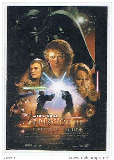 9  //    LOT DE 6 CARTES DIFFERENTES  DE STAR WARS REVENGE OF THE SITH - 5 - 99 Postkaarten