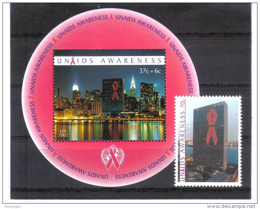 GEO379 UNO NEW YORK  2002  MICHL 913 + BLOCK 22  **  POSTFRISCH Siehe ABBILDUNG - Unused Stamps