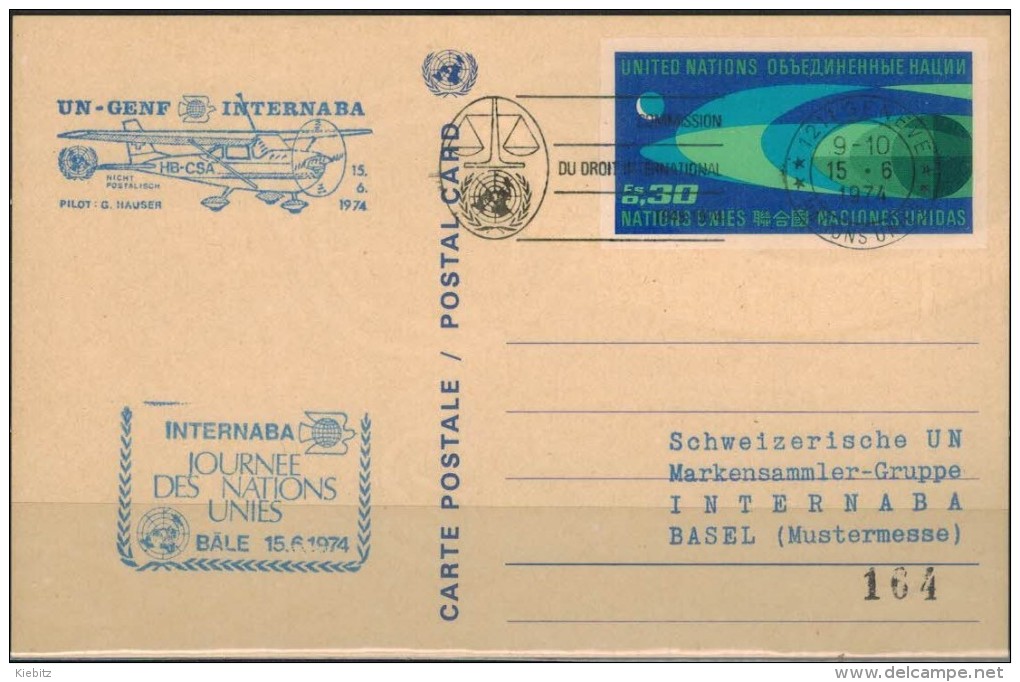 UNO Genf 1974 - PK 2 Mit SStmp.Internaba - Gebruikt