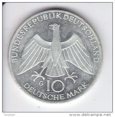 MONEDA DE PLATA DE ALEMANIA DE 10 MARK DEL AÑO 1972 LETRA G - MUNICH OLIMPIADAS (COIN) SILVER,ARGENT. - Otros & Sin Clasificación