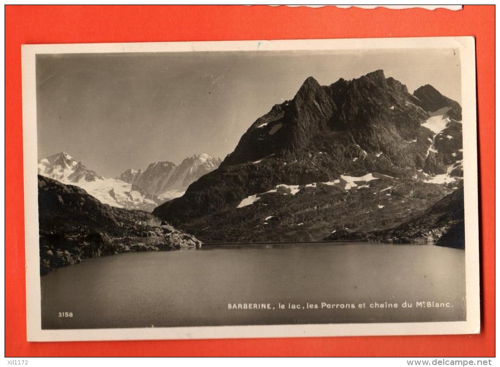 PCG-20  BArberine, Le Lac Les Perrons Et Chaine Du Mont-Blanc. Cachet Martigny 1931 - Martigny