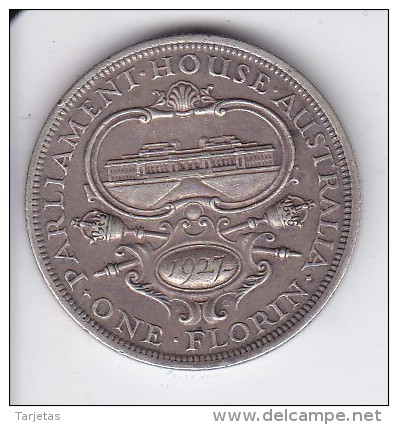 MONEDA DE PLATA DE AUSTRALIA DE 1 FLORIN DEL AÑO 1927  (COIN) SILVER,ARGENT - Florin