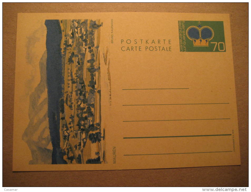 Mauren Postal Stationery Card Liechtenstein - Stamped Stationery
