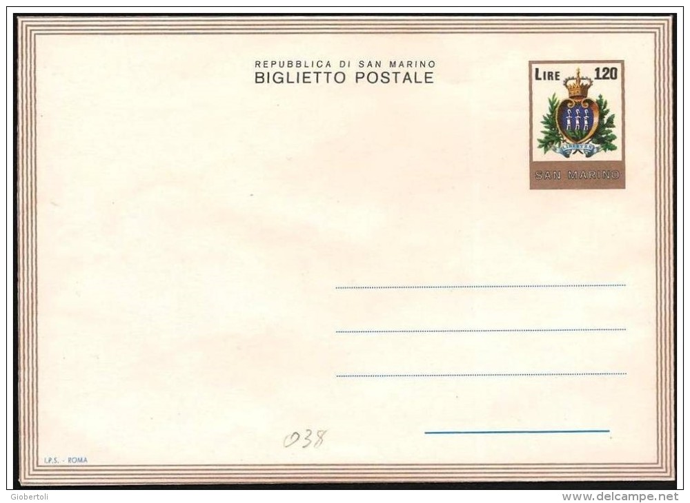 San Marino/Saint-Marin: Intero, Stationery, Entier, Stemma, Blason, Coat Of Arms - Covers