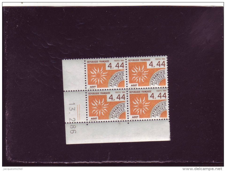 PREO N° 193- 4,44F LES MOIS DE L'ANNEE - 13.02.1986 - - Voorafgestempeld