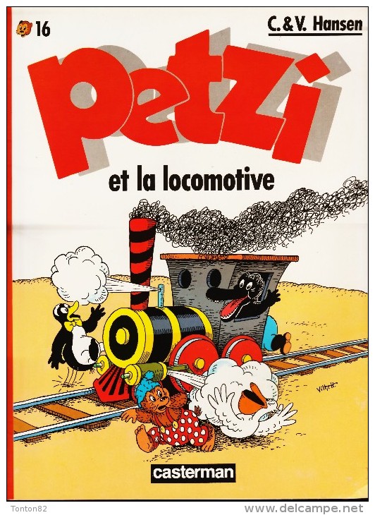 Petzi  N° 16 - Petzi Et La Locomotive- Casterman - ( 1989 ) . - Petzi