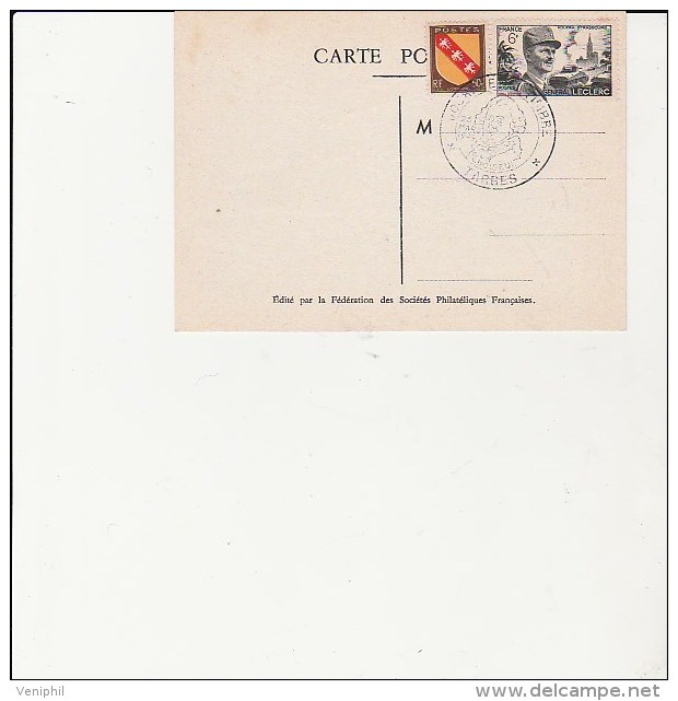 CARTE OBLITERATION JOURNEE DU TIMBRE 1949  - TARBES -   COTE :27 € - ....-1949