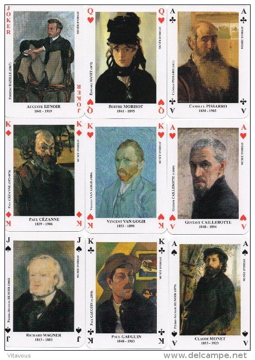 Portraits Et Autoportraits  Peintre   Jeu De 54 Cartes Made In France - 54 Cartes