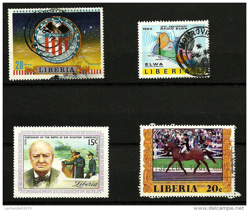 Liberia - 1972-77 - 4 TP - Oblitéré - Liberia