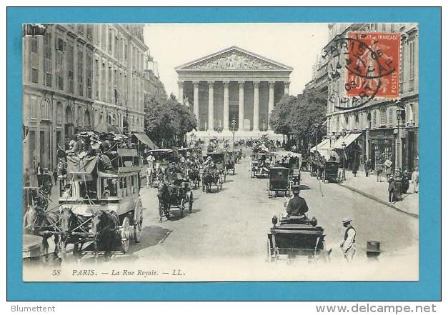 CPA 58 - Attelage Calèche Patache La Rue Royale PARIS VIIIème - Arrondissement: 08