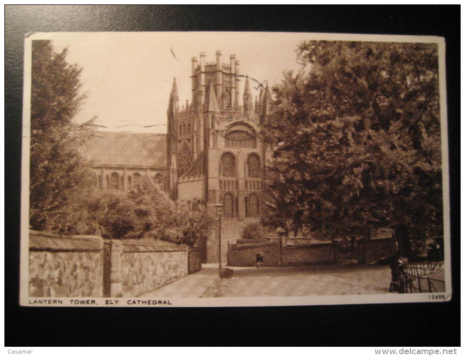 ELY 1948 To Rochdale LANTERN Tower Cathedral Cambridgeshire England GB UK Post Card - Ely