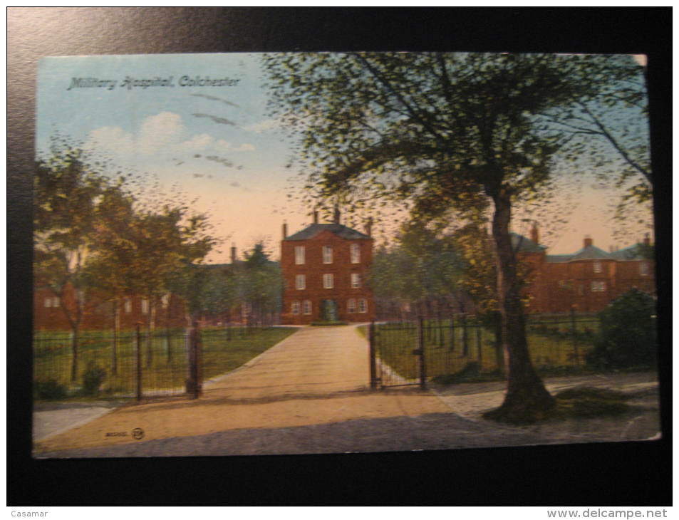 COLCHESTER 1922 To Bedford MILITARY HOSPITAL Essex England GB UK Post Card - Colchester