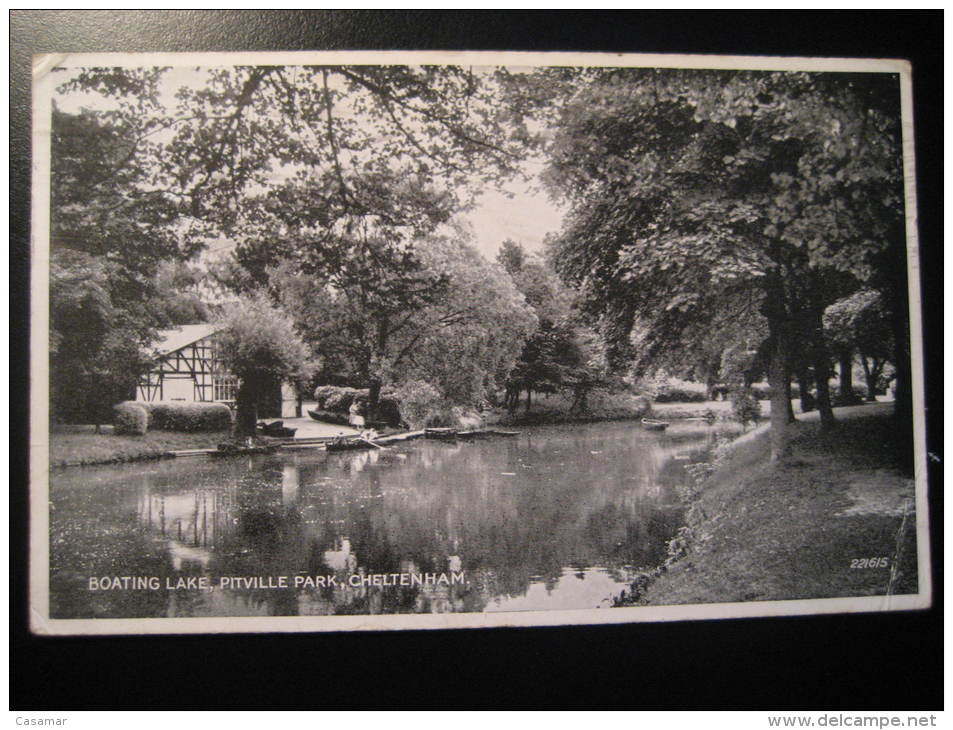 GLOUCESTER 1936 To Norwich CHELTENHAM Boating Lake Pitville Park Gloucestershire England GB UK Post Card - Cheltenham