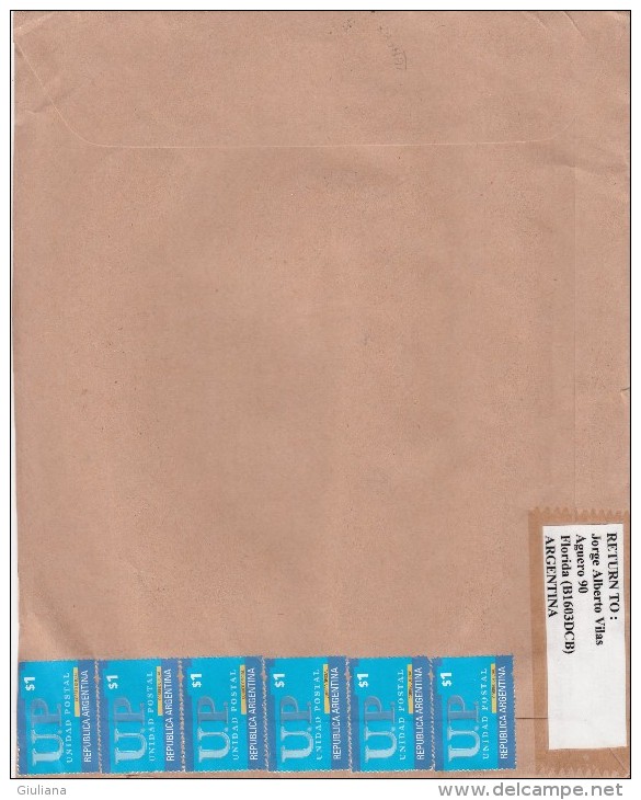 Argentina 2009 - - Lettera Racc..  X L´Italia Affrancata Con 14 Stamps - Brieven En Documenten