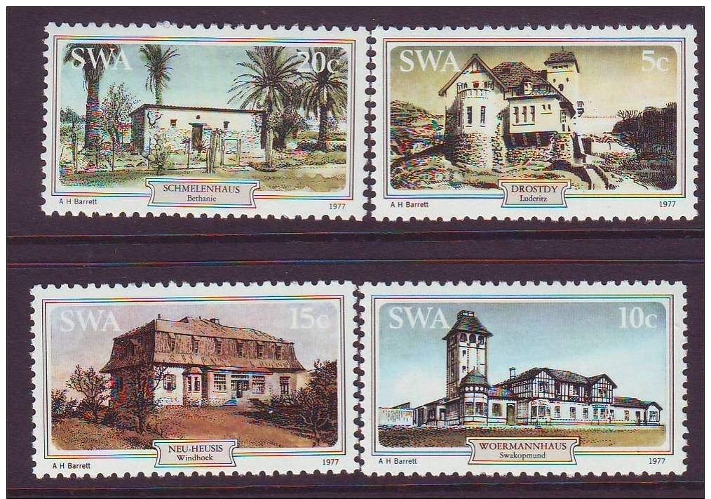 D11053 Namibia 1977 South West Africa ARCHITECTURE BUILDINGS MNH Set - SWA Namibia Namibie - Namibië (1990- ...)