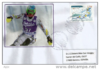 ANDORRA. Championnat Du Monde Féminin De Ski,Andorre 2016. Lettre FDC - Briefe U. Dokumente