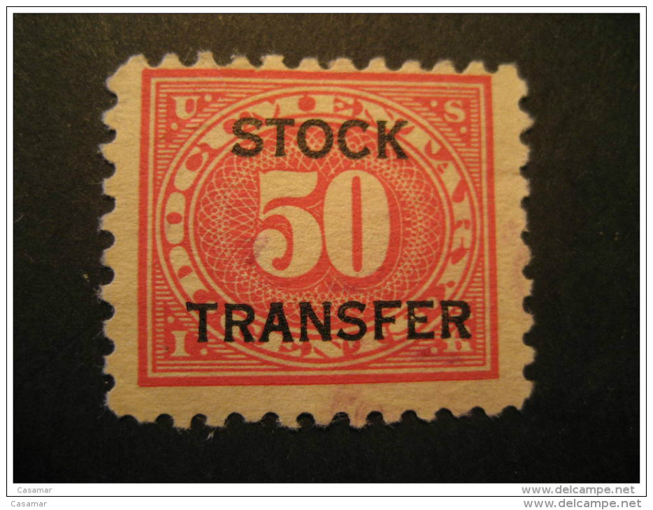 50 C Documentary Stock Transfer Overprinted - Revenues