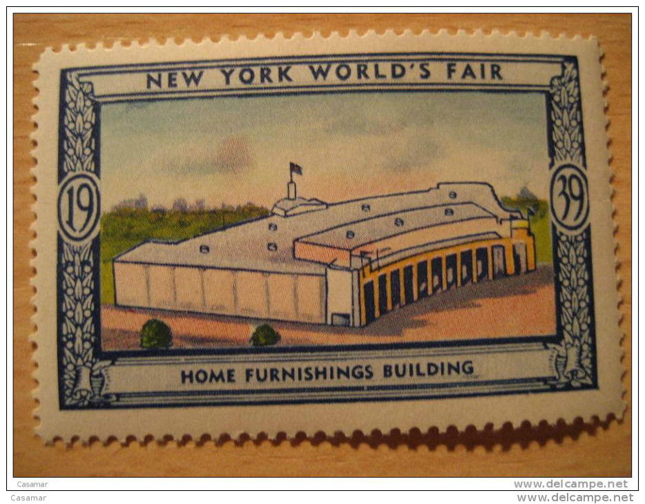 Home Furnishings Building 1939 New York World's Fair Vignette Poster Stamp - Sin Clasificación