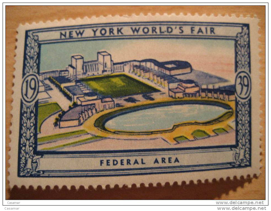 Federal Area 1939 New York World's Fair Vignette Poster Stamp - Sin Clasificación