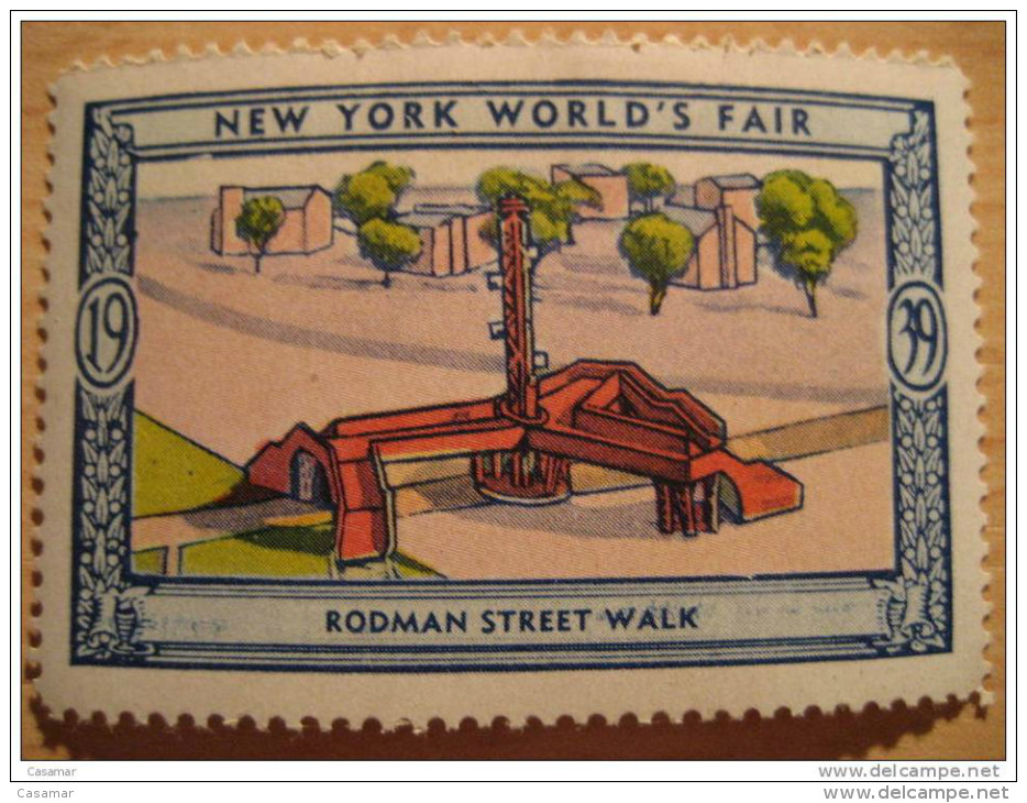 Rodman Street Walk 1939 New York World's Fair Vignette Poster Stamp - Sin Clasificación