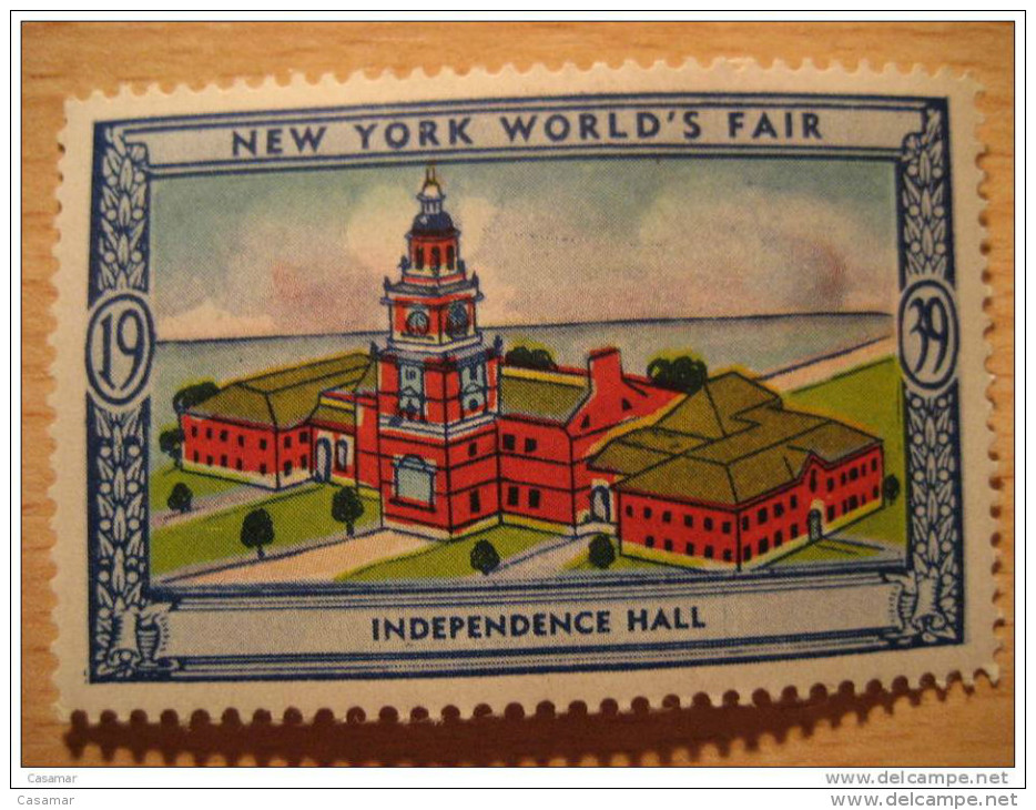 Independence Hall 1939 New York World's Fair Vignette Poster Stamp - Ohne Zuordnung