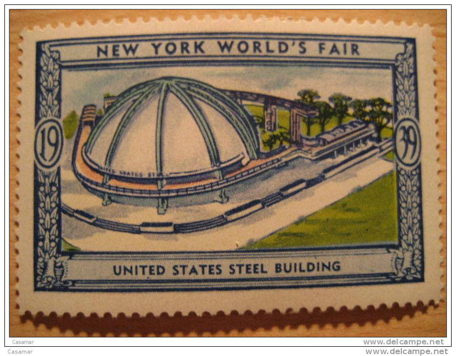 United States Steel Building 1939 New York World's Fair Vignette Poster Stamp - Ohne Zuordnung