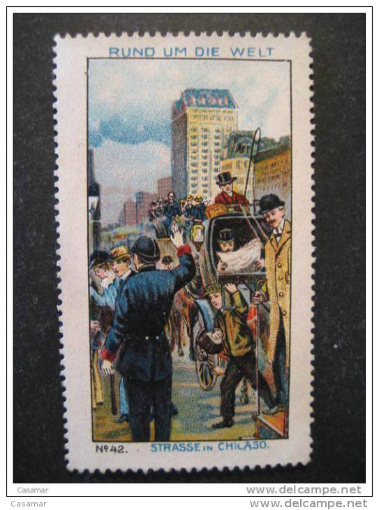 CHICAGO In German Vignette Poster Stamp - Non Classificati