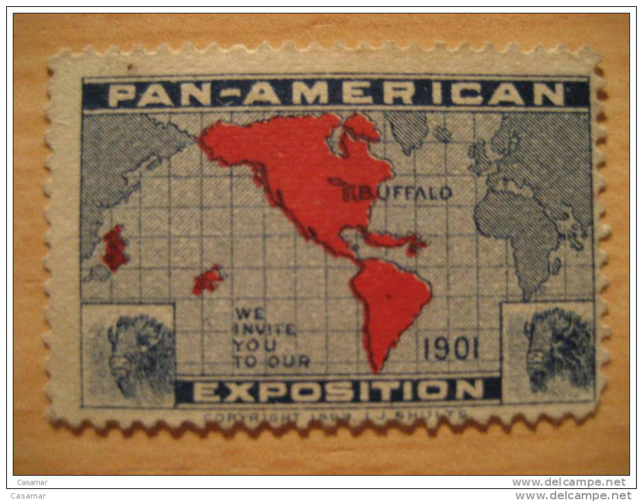 1901 Pan - American Exposition Expo Buffalo Vignette Poster Stamp - Non Classificati