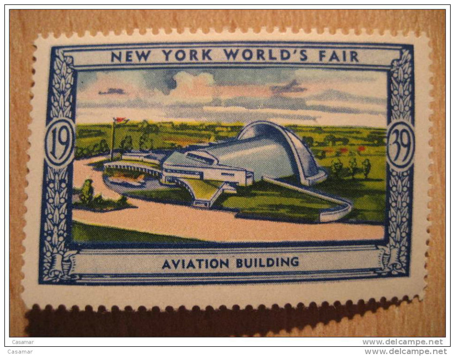 Aviation Building 1939 New York World's Fair Vignette Poster Stamp - Sin Clasificación