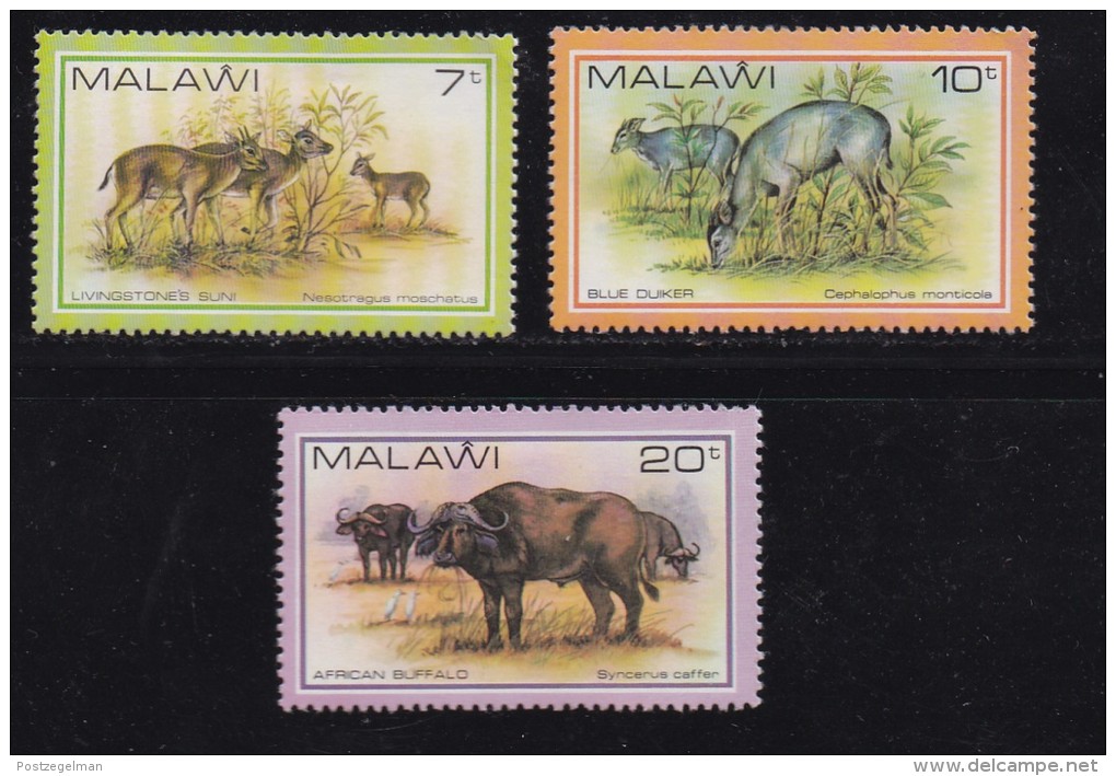 MALAWI, 1980, Mint  Lightly Hinged Stamps, Wild Animals, 356=359 , #4685 (3 Values Only) - Malawi (1964-...)