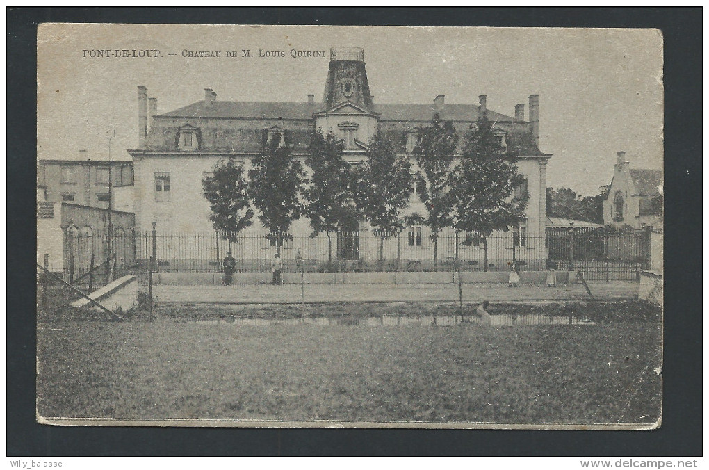 CPA - PONT DE LOUP - Château De Monsieur Louis Quirini - Cachet Relais 1921  // - Aiseau-Presles